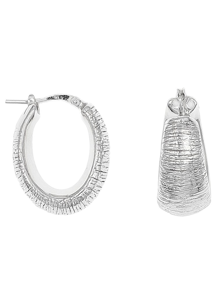 Ασημένια σκουλαρίκια κρίκοι Casa Jewelry Isa