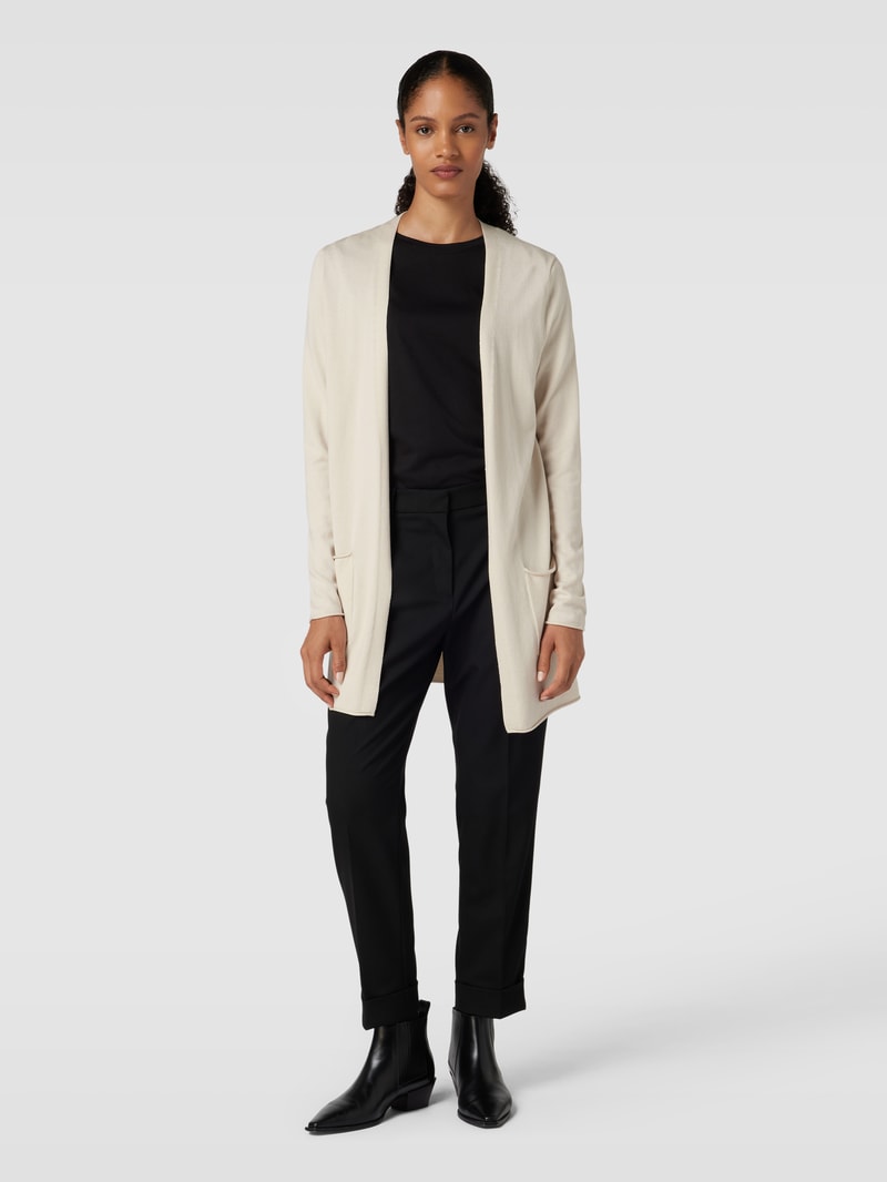 Strickjacke mit offener Vorderseite in stein