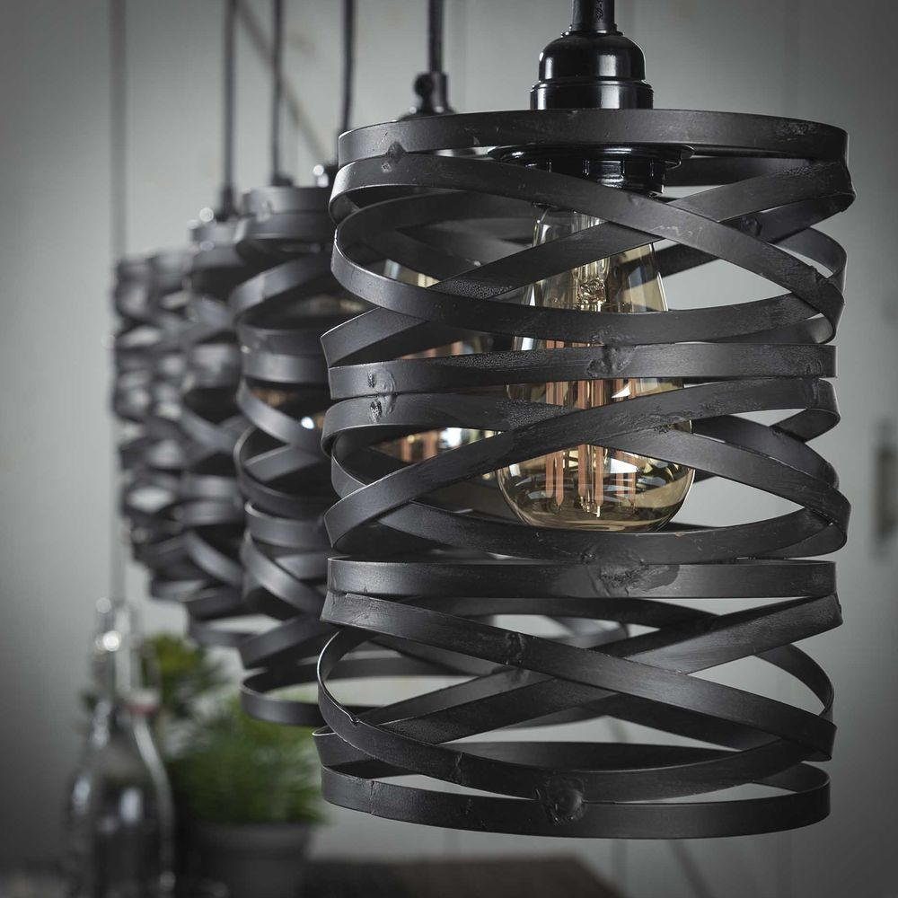 famlights Hängeleuchte, Pendelleuchte Dalia in Grau 5xE27, keine Angabe, Leuchtmittel enthalten: Nein, warmweiss, Hängeleuchte, Pendellampe, Pendelleuchte