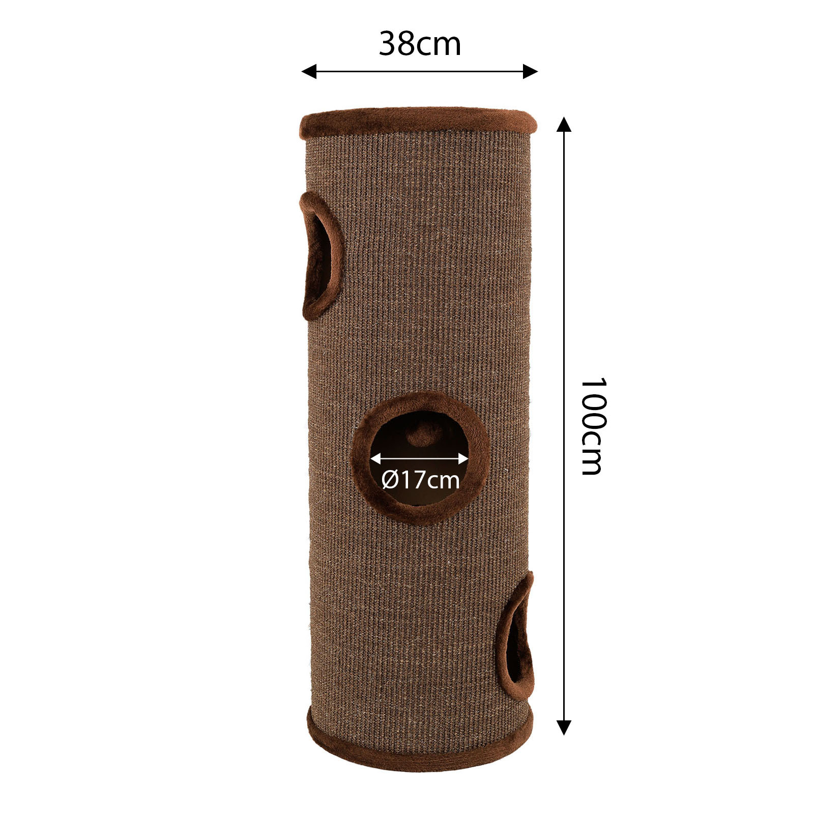 Lionto Kratztonnen Lionto 100cm Kratztonne mit Sisal braun