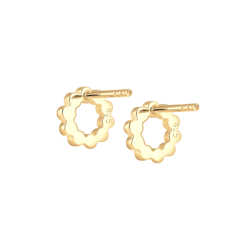 Elli Elli Boucles d'Oreilles Kreis Circle Geo Minimal 925 Sterling Silber Boucles d'oreilles