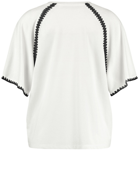Kurzarmshirt mit dekorativem Kontrast-Stitching