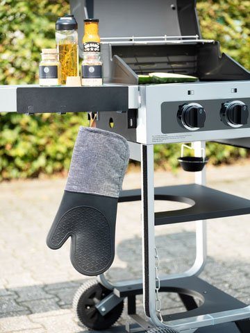 WENKO Topfhandschuhe Ada, (Set, 2-tlg), mit Baumwollinnenseite, 1 Paar, schwarz