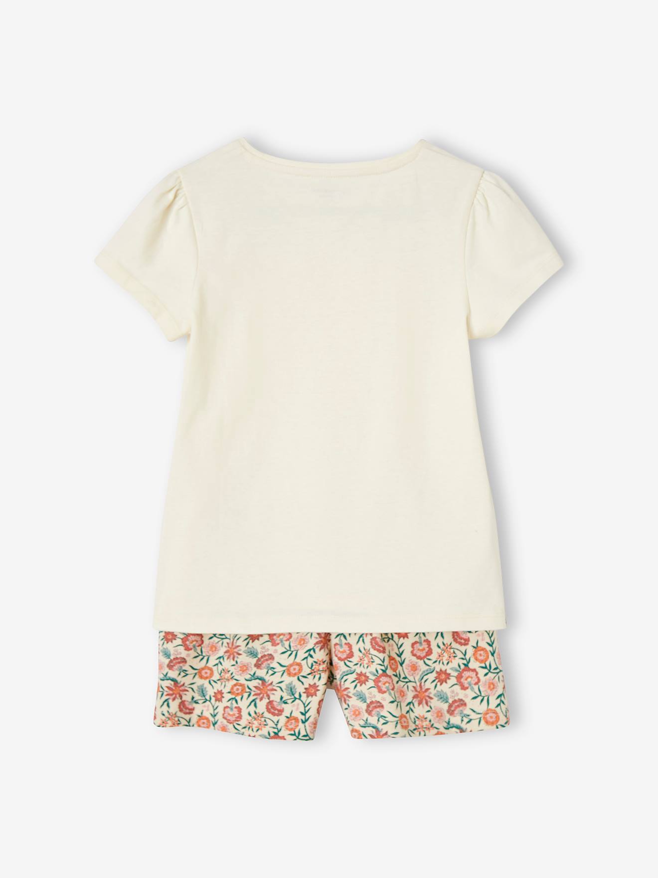 Lot pyjama + pyjashort bohème fille vieux rose