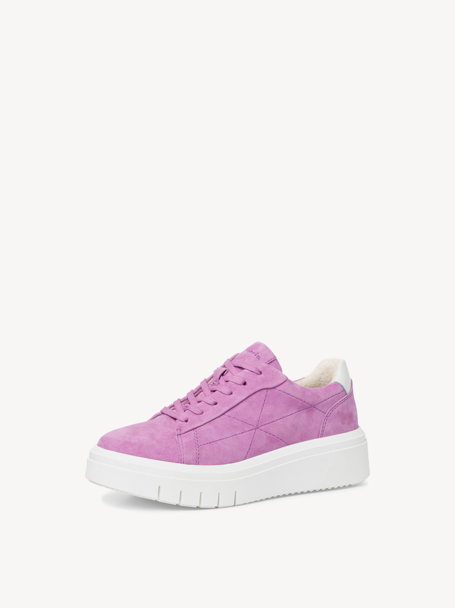 Basket en cuir - mauve