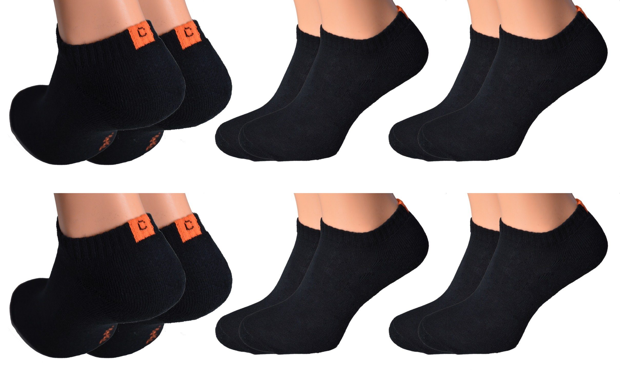 Cocain underwear Sneakersocken 6 oder 12 Paar Sneaker Socken Damen Herren weiß schwarz (6-Paar) Frotteesohle