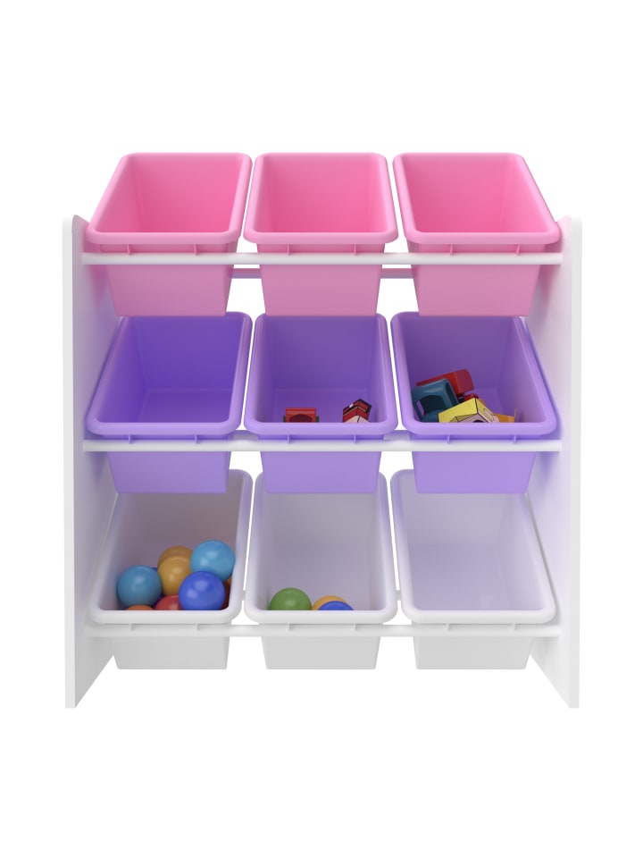 en.casa Kinderregal Muxía in Lila Rosa (H)60cm (B)62cm (T)26.5cm günstig kaufen onesize