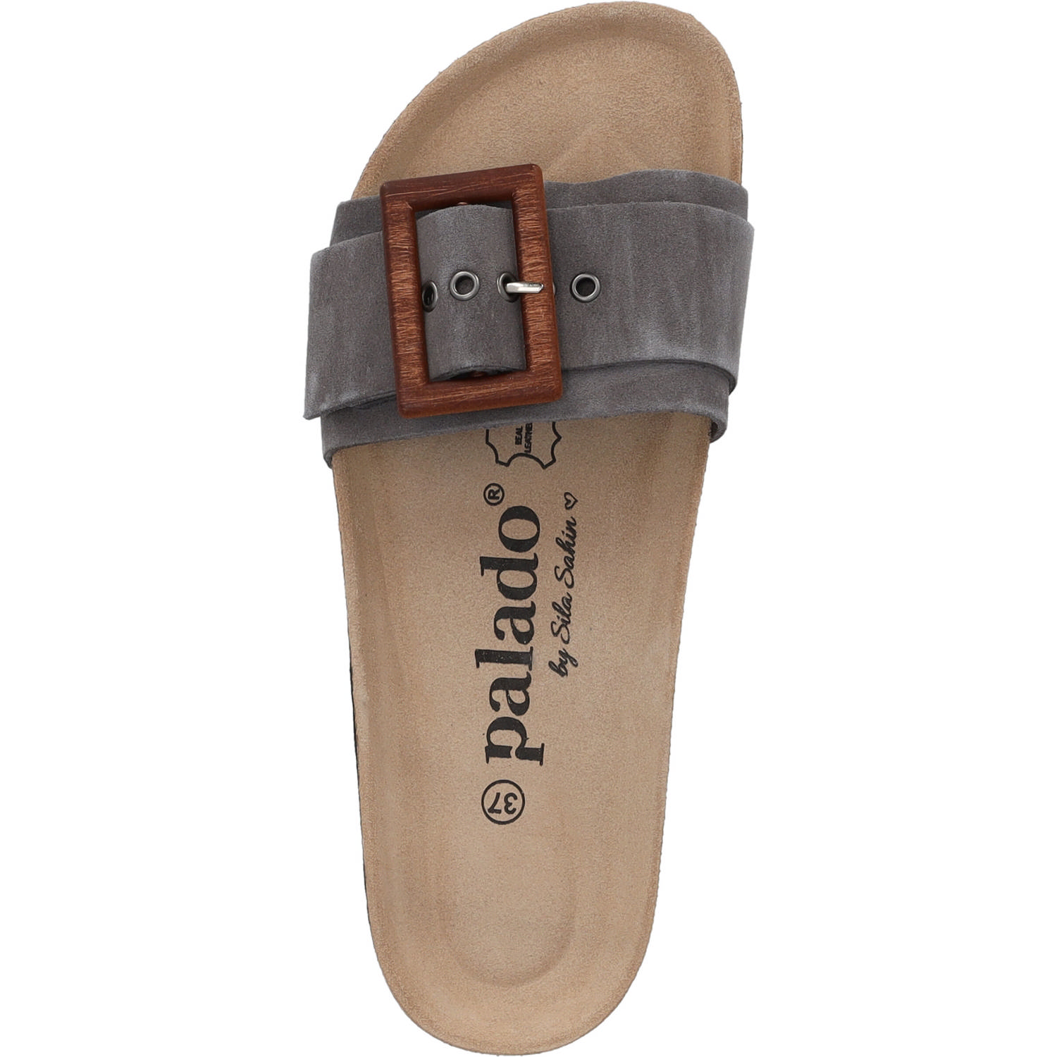 Palado Malta Wood by Sila Sahin, Pantoletten, Damen, Grau