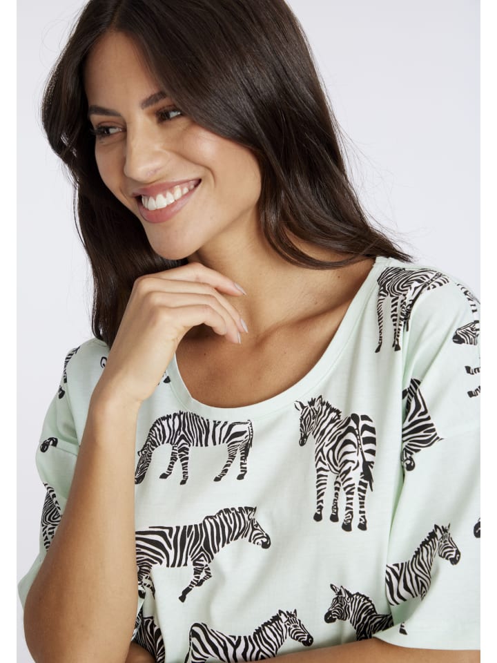 VIVANCE DREAMS Sleepshirt in mint-gemustert günstig kaufen