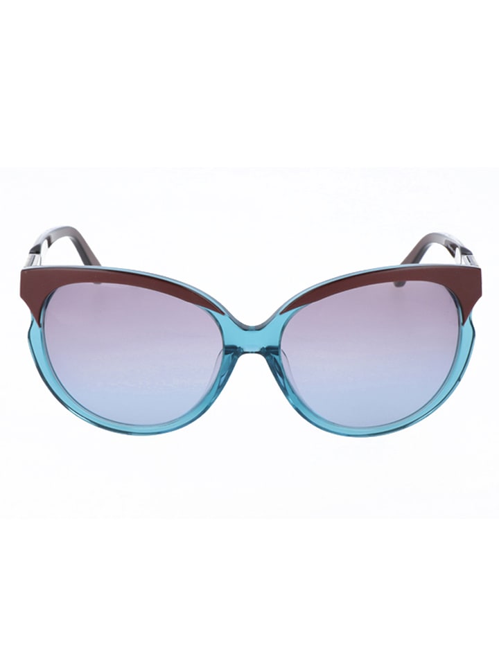 Swarovski Damen-Sonnenbrille in Türkis-Braun/ Lila günstig kaufen 58