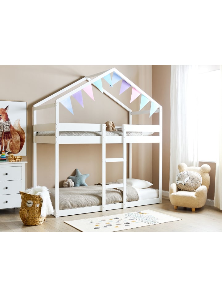 Beliani Hochbett LABATUT in Weiß - (W) 92 x (H) 230 x (L) 206 cm günstig kaufen onesize