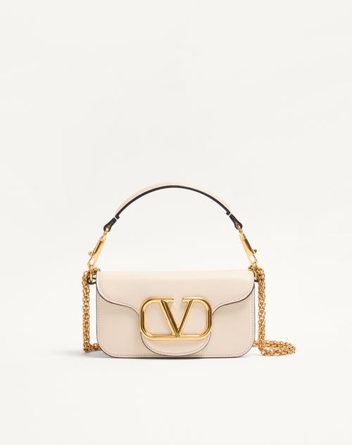 Bolsa de ombro pequena Valentino Garavani Locò em couro de bezerro