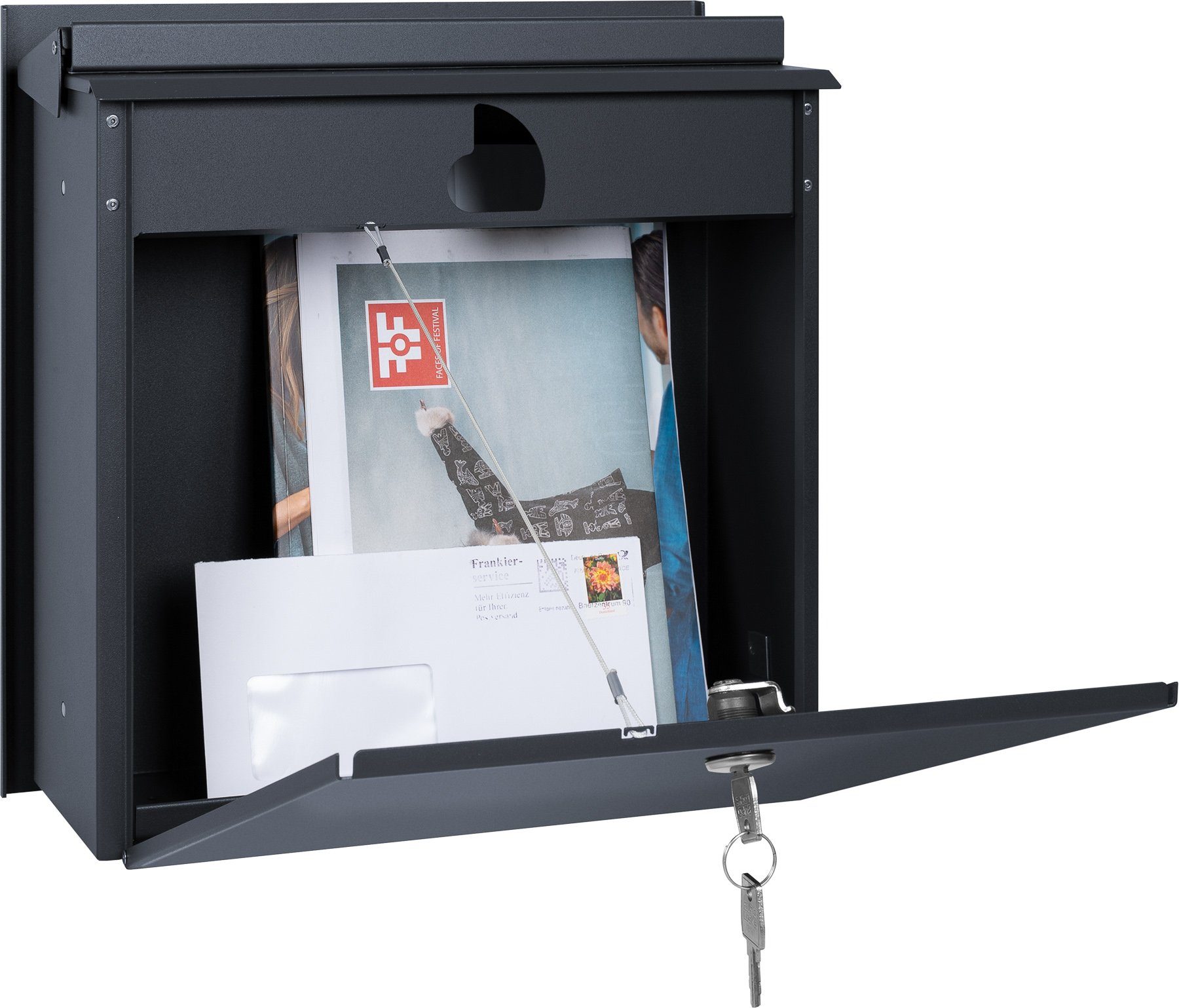 MOCAVI Briefkasten MOCAVI ZBox 111 Zaunbriefkasten anthrazit RAL 7016