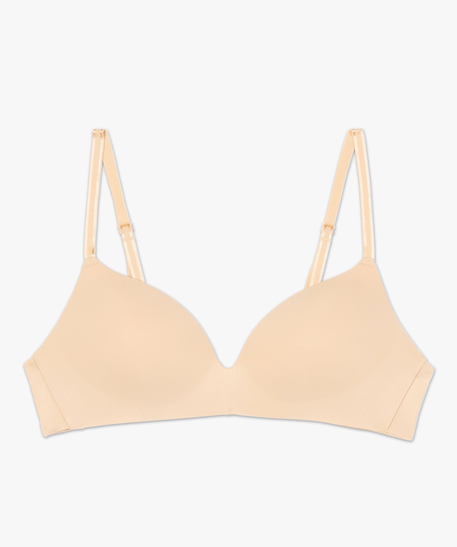 Soutien-gorge sans armature à bonnets coqués femme beige | GEMO