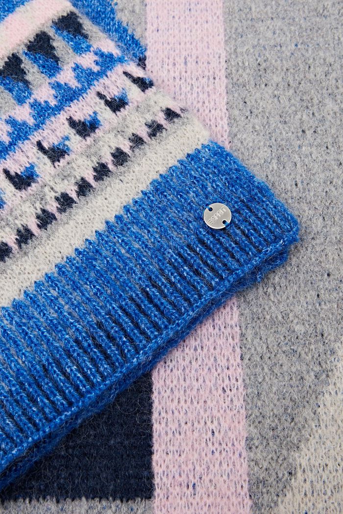 Gemusterter Schal aus Mohair-Mix