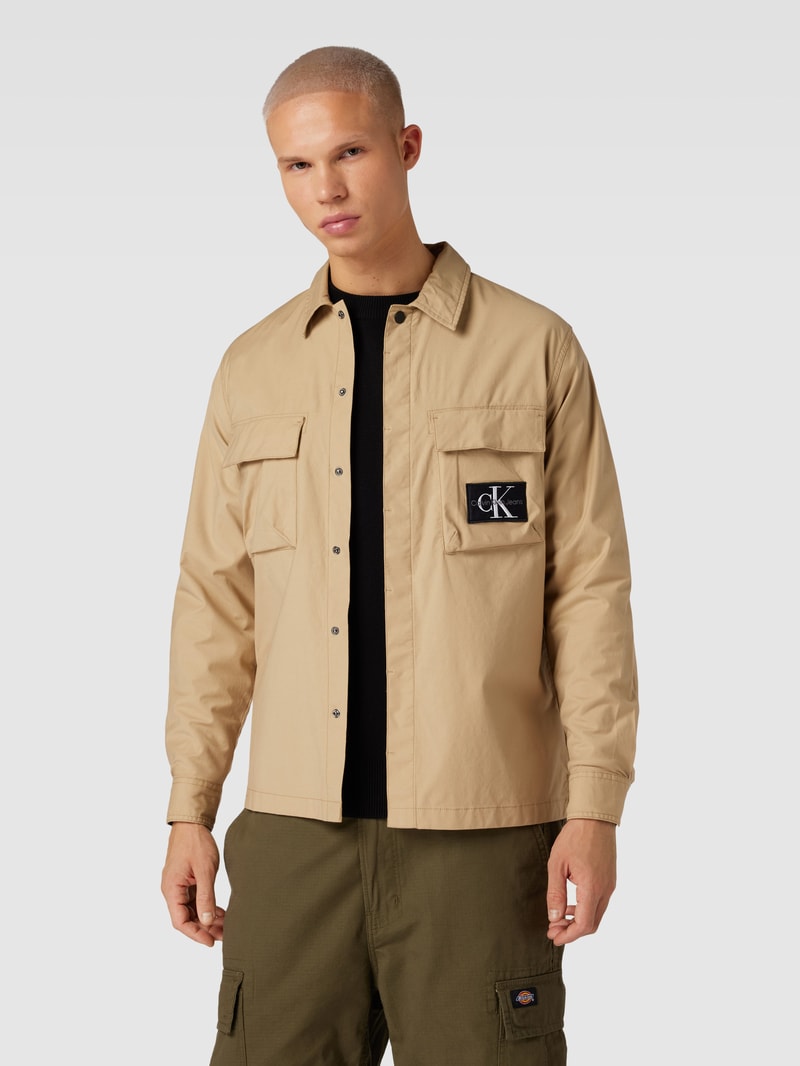 Freizeithemd mit Cargotaschen Modell 'UTILITY' in beige