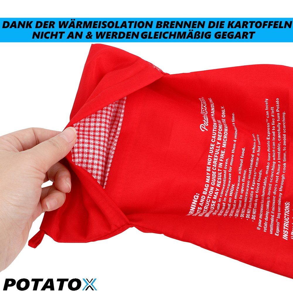 MAVURA Mikrowellenbehälter POTATOX Mikrowellen Kartoffelgarer Kartoffelbeutel Kartoffeltasche, Kartoffelsack Kartoffelkochtasche Kartoffelkocher für Mikrowelle