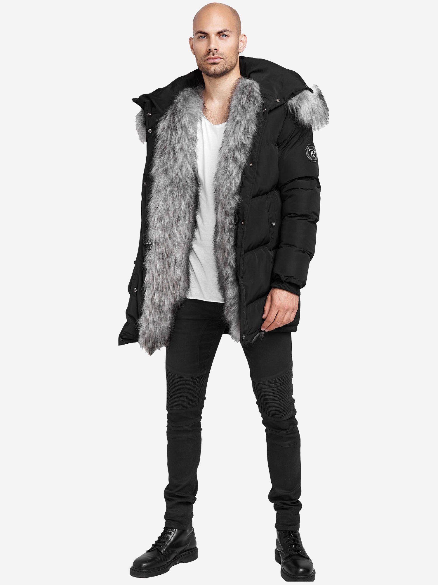 trueprodigy Winterjacke Zayn Stylische Kapuze mit Fellimitat