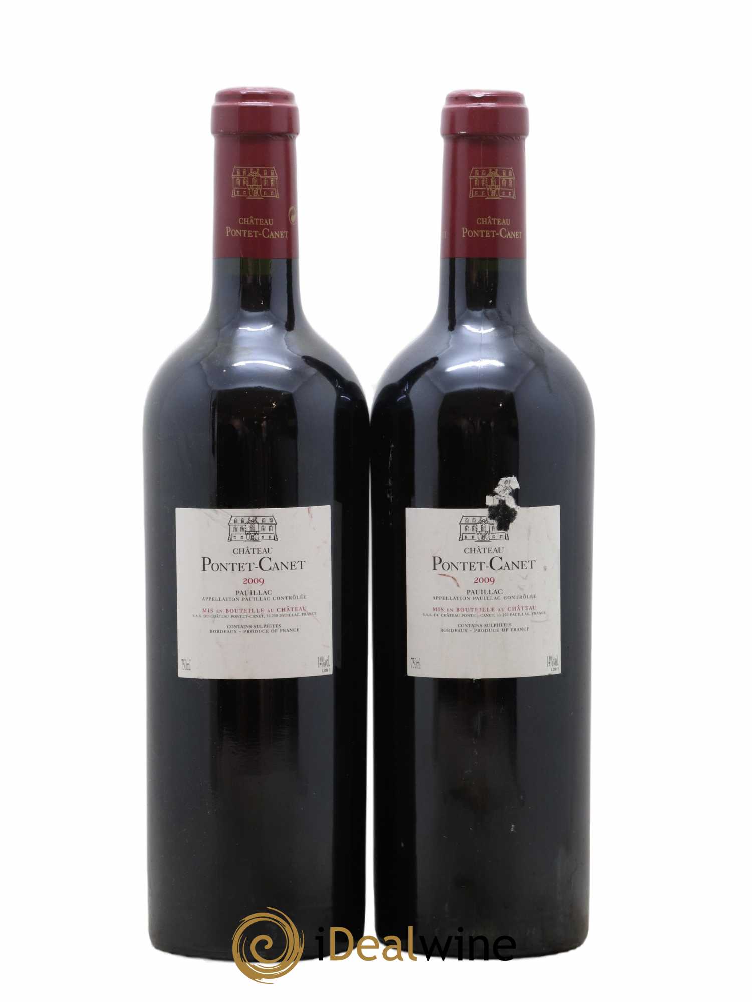 Château Pontet Canet 5ème Grand Cru Classé  2009 - Lot de 2 Bouteilles
