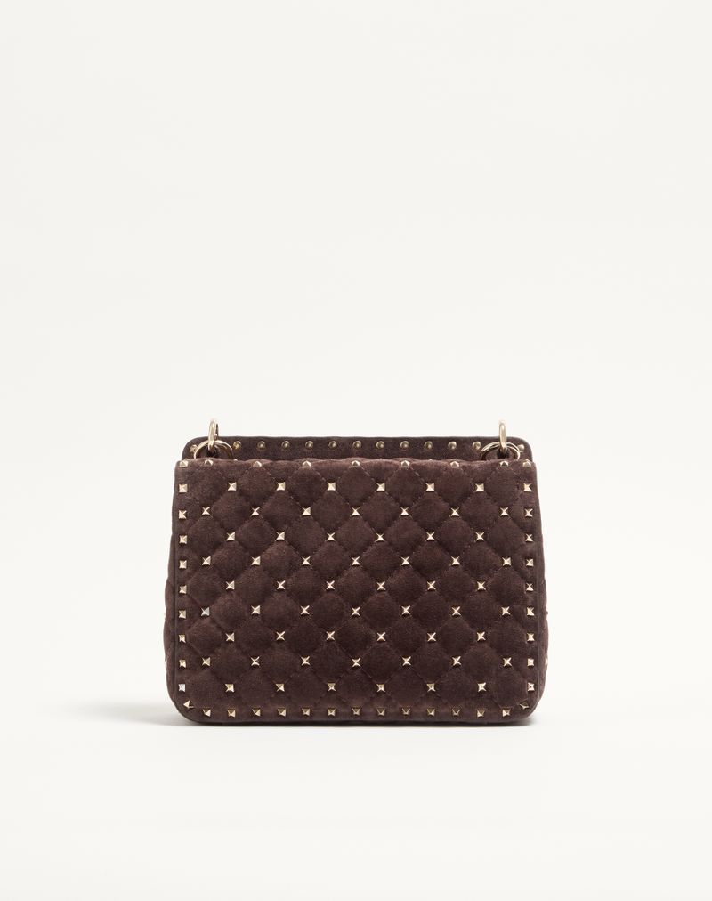 Valentino Garavani Bolsa Rockstud Spike Média Camurça