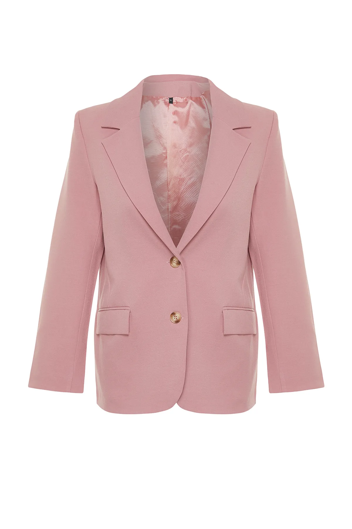 Trendyol Collection  Rosafarbener, regelmäßig gefütterter, gewebter Blazer TWOAW23BC00132