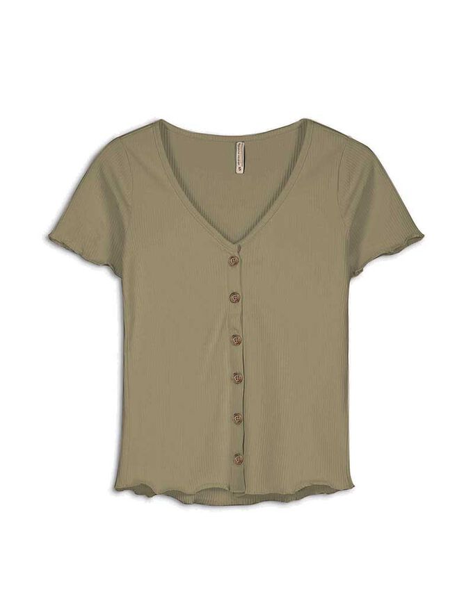 T-Shirt - Knopfverschluss