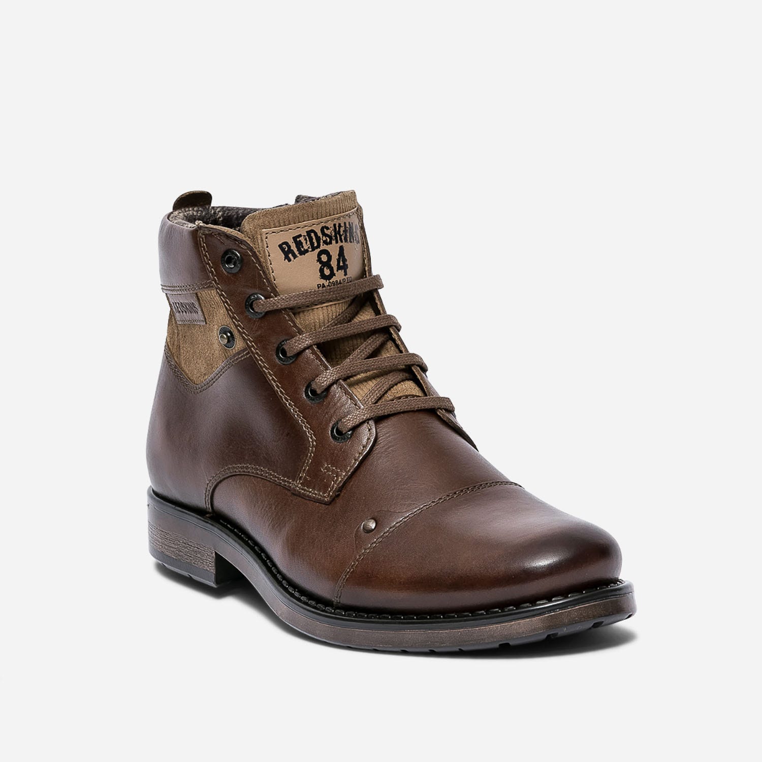 Boots à lacet REDSKINS marron en cuir