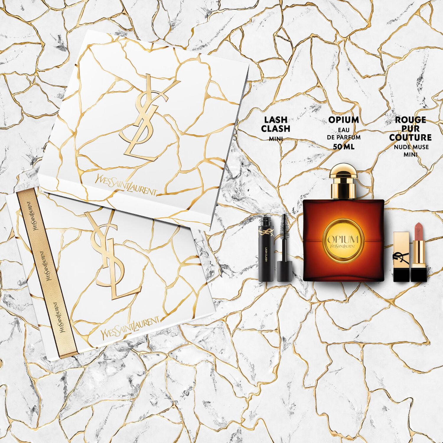 Yves St Laurent Opium Coffret Eau de Parfum 50 ml +2 Produits et une Trousse