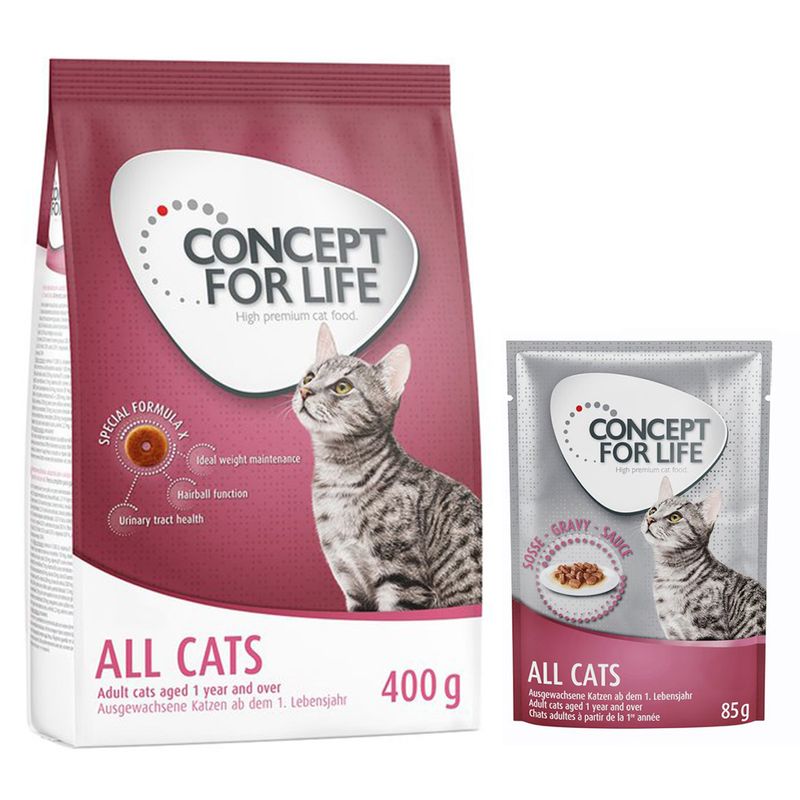 400 g Concept for Life Trockenfutter + 12 x 85 g Nassfutter in Soße zu TOP-Preisen