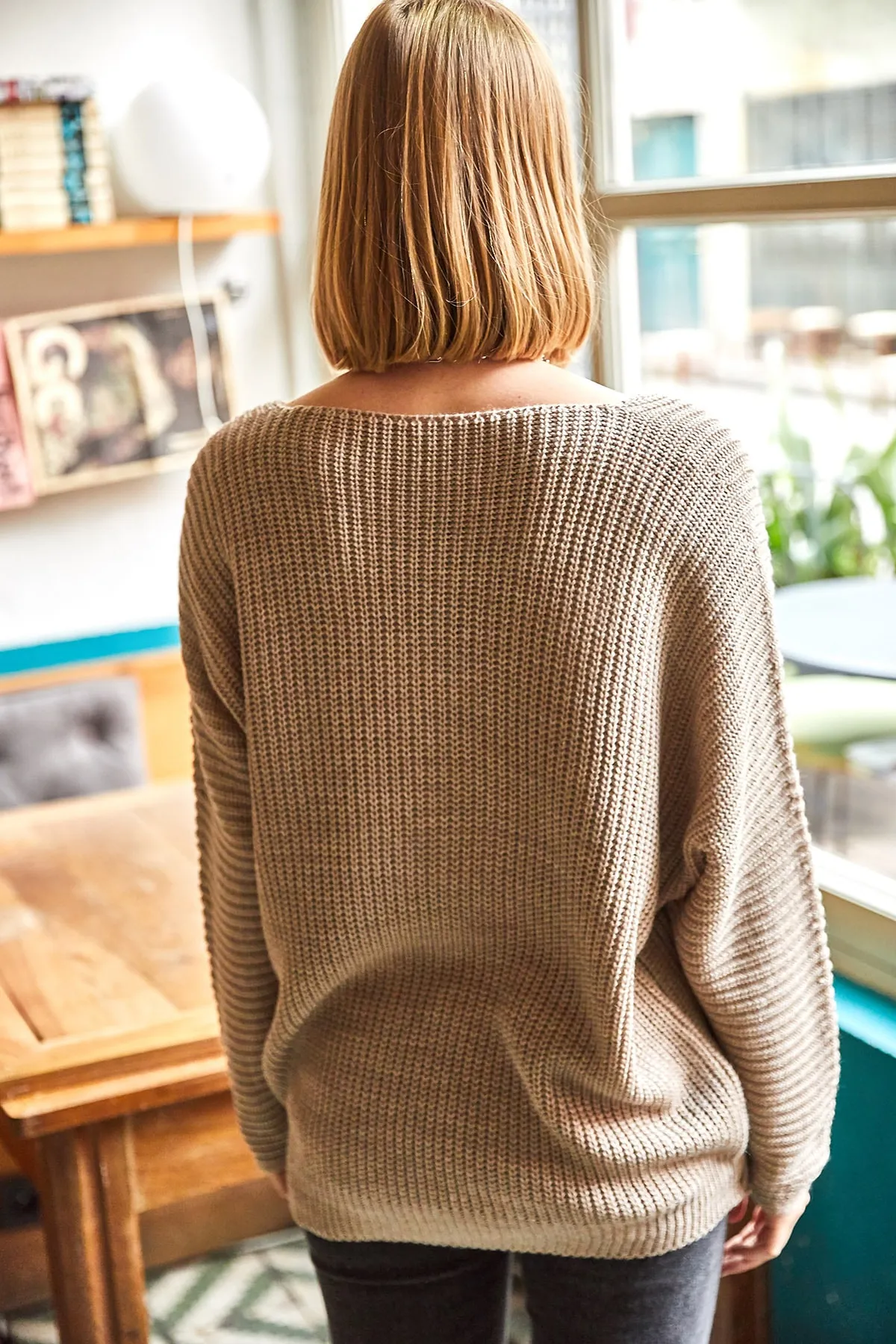 Olalook  Thessaloniki Strickpullover in Übergröße mit V-Ausschnitt