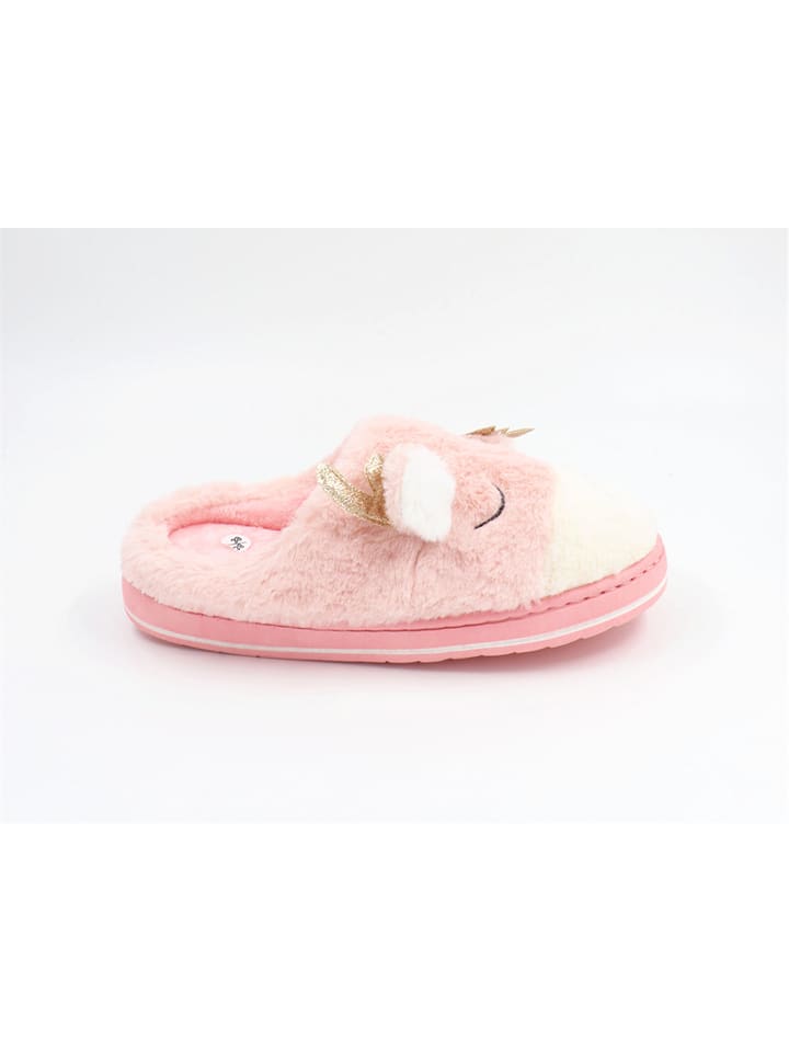 Confly Hausschuhe in Rosa/ Creme günstig kaufen