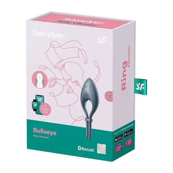 Satisfyer Pierścień Bullseye Connect App Mørkeblå