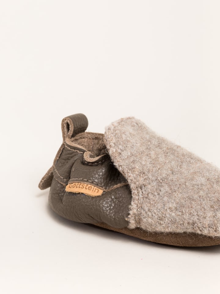 Gottstein Krabbelschuhe Plain in beige günstig kaufen 16/17