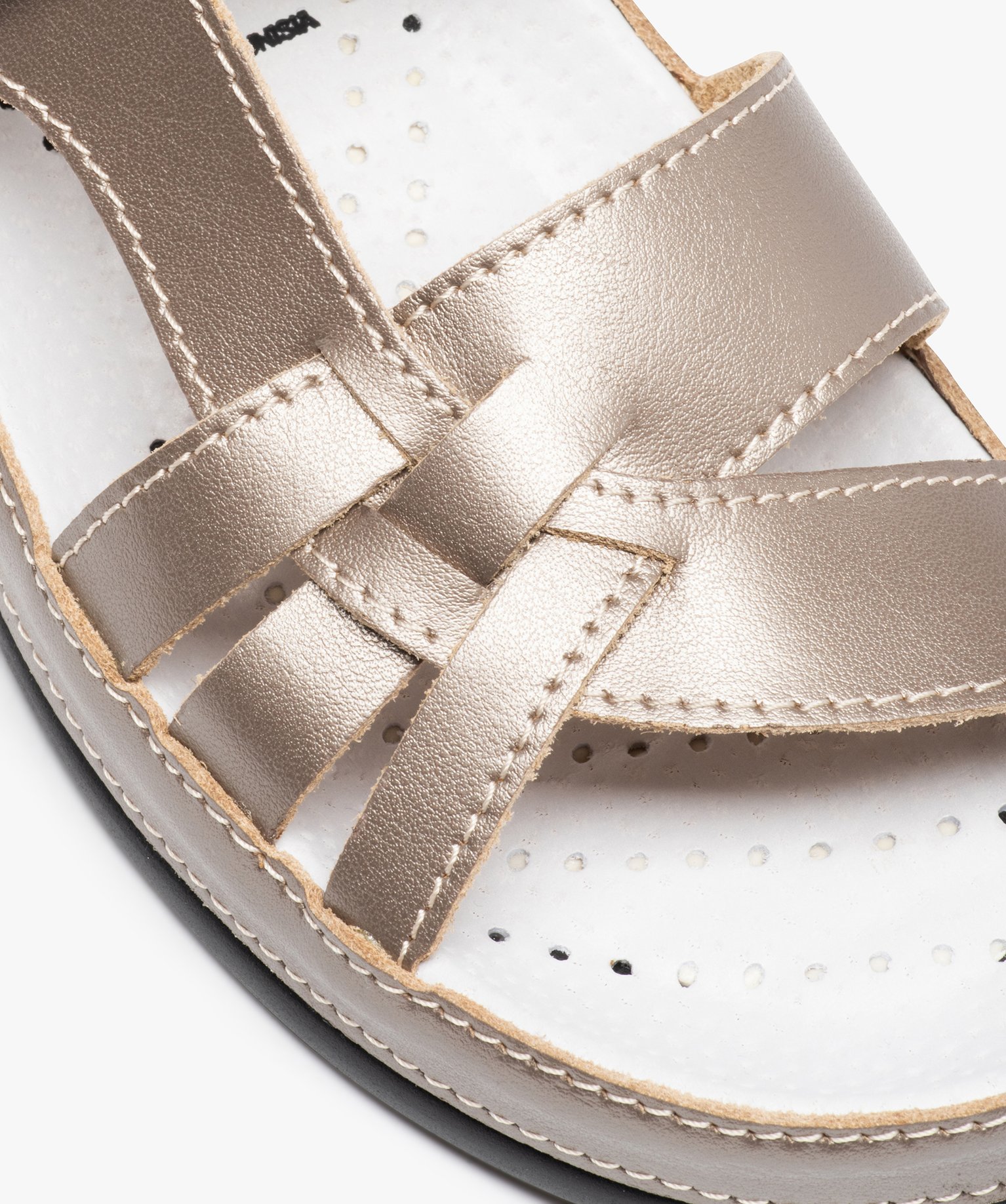Mules femme confort compensées dessus cuir marron | GEMO