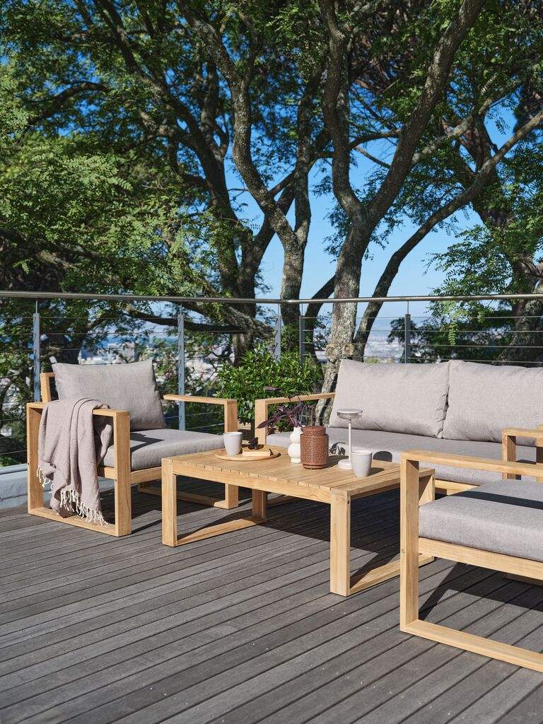 LILLEHOLM Ensemble de salon en teck 4,5 places LILLEHOLM