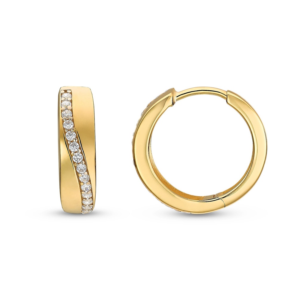 FAVS Créoles 375 Or jaune Boucles d'oreilles