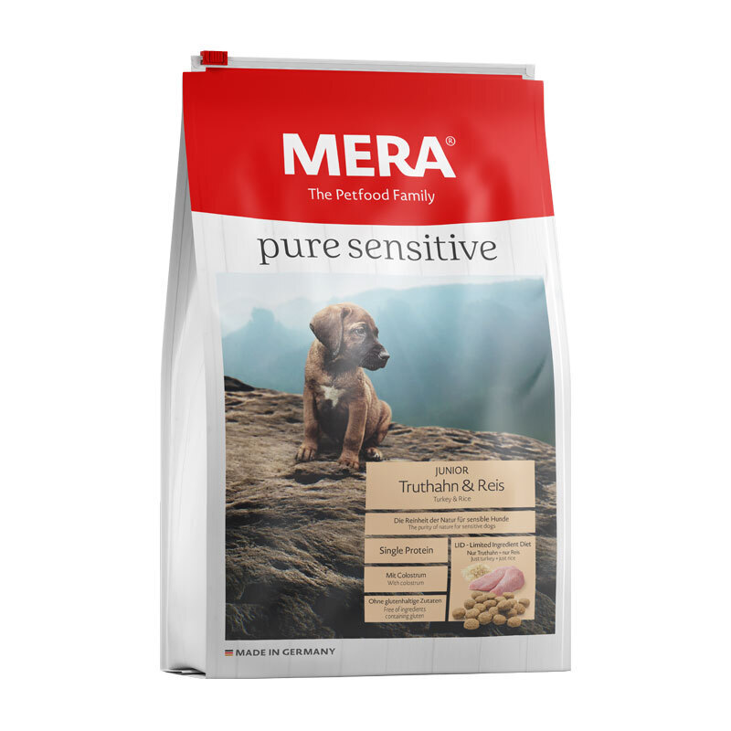 MERA Hundetrockenfutter MERA pure sensitive Junior Truthahn & Reis 1 kg