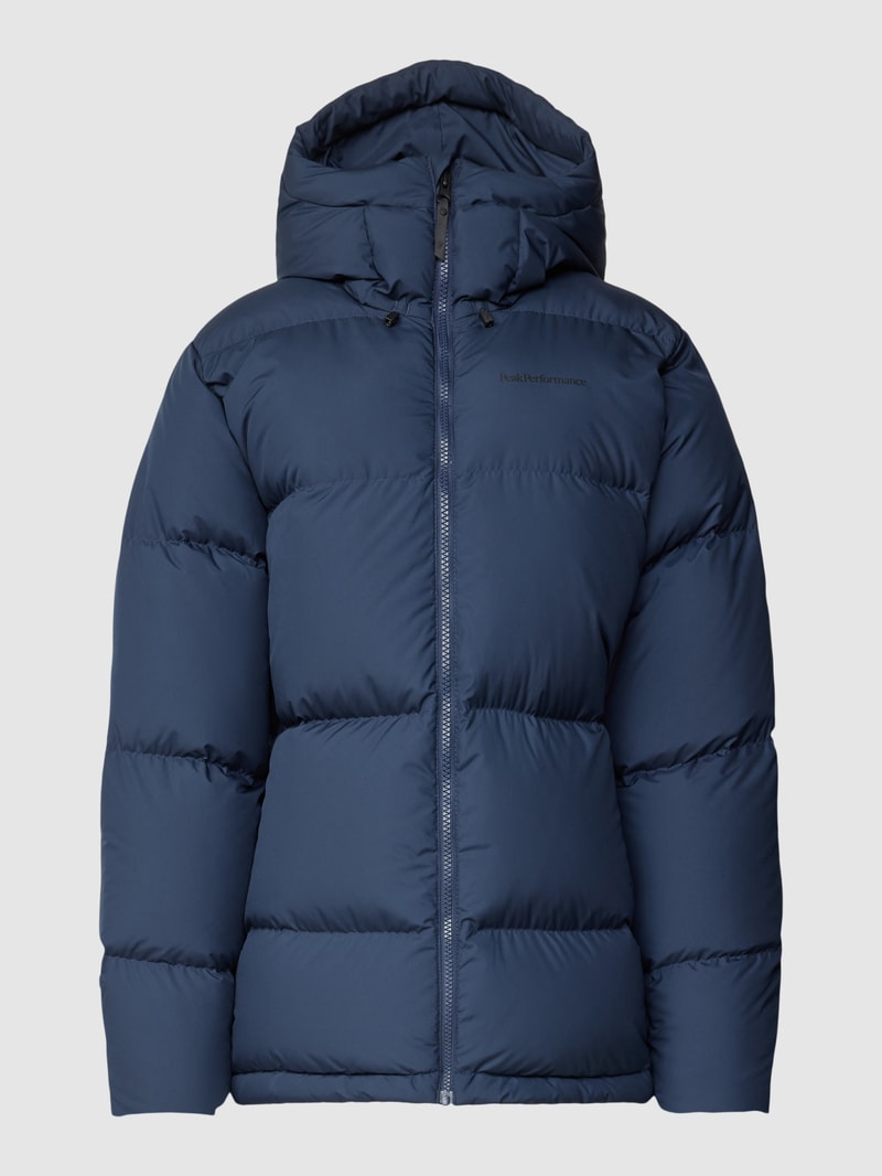 Steppjacke mit Kapuze Modell 'Rivel' in dunkelblau
