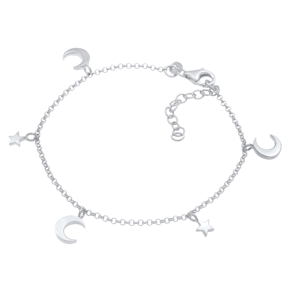 Elli Elli Bracelet Croissant d'Astro Dames Étoiles en argent sterling 925 Bracelet