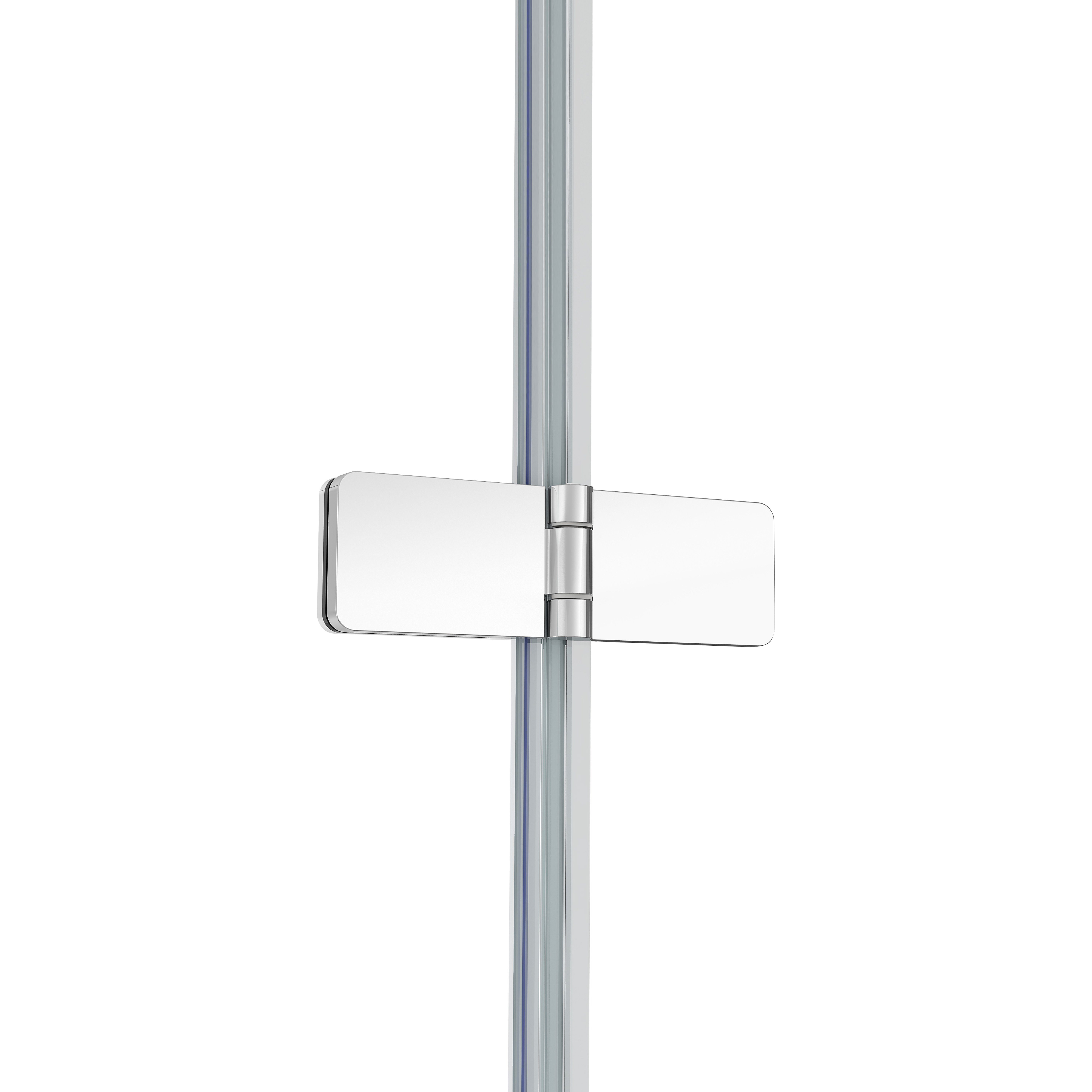 IMPTS Badewannenaufsatz, Glas Alu, (2 tlg., 2 TLG), Duschabtrennung für Badewanne, Dekor Querstreifen,Alpinweiß