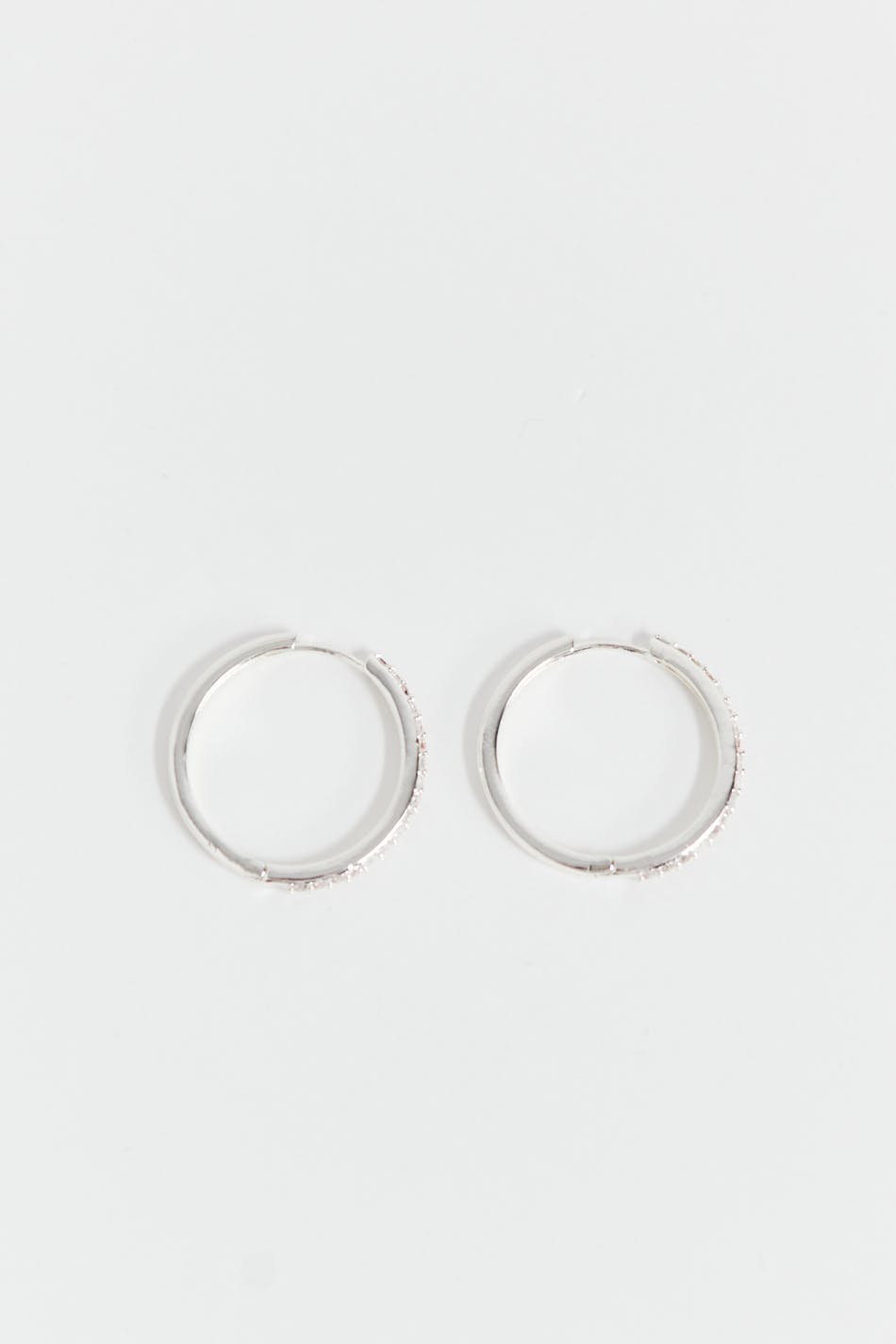 Rhinestone hoops earrings