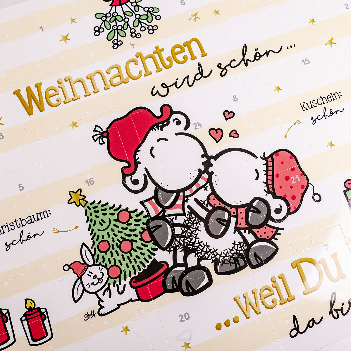 accentra Adventskalender SHEEPWORLD in Box, Motiv: Weihnachten wird schön...