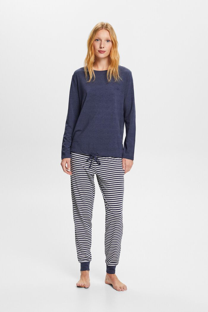 Gestreiftes Pyjama-Set