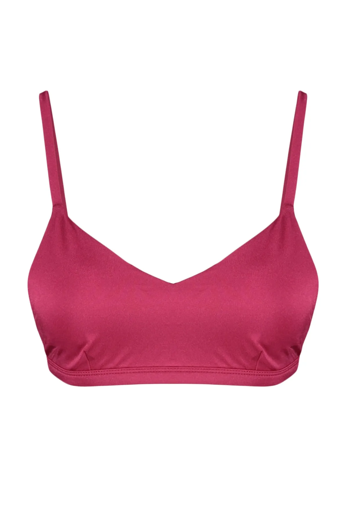 Trendyol Collection  Weinrotes Bustier-Bikinioberteil TBESS21BU0104