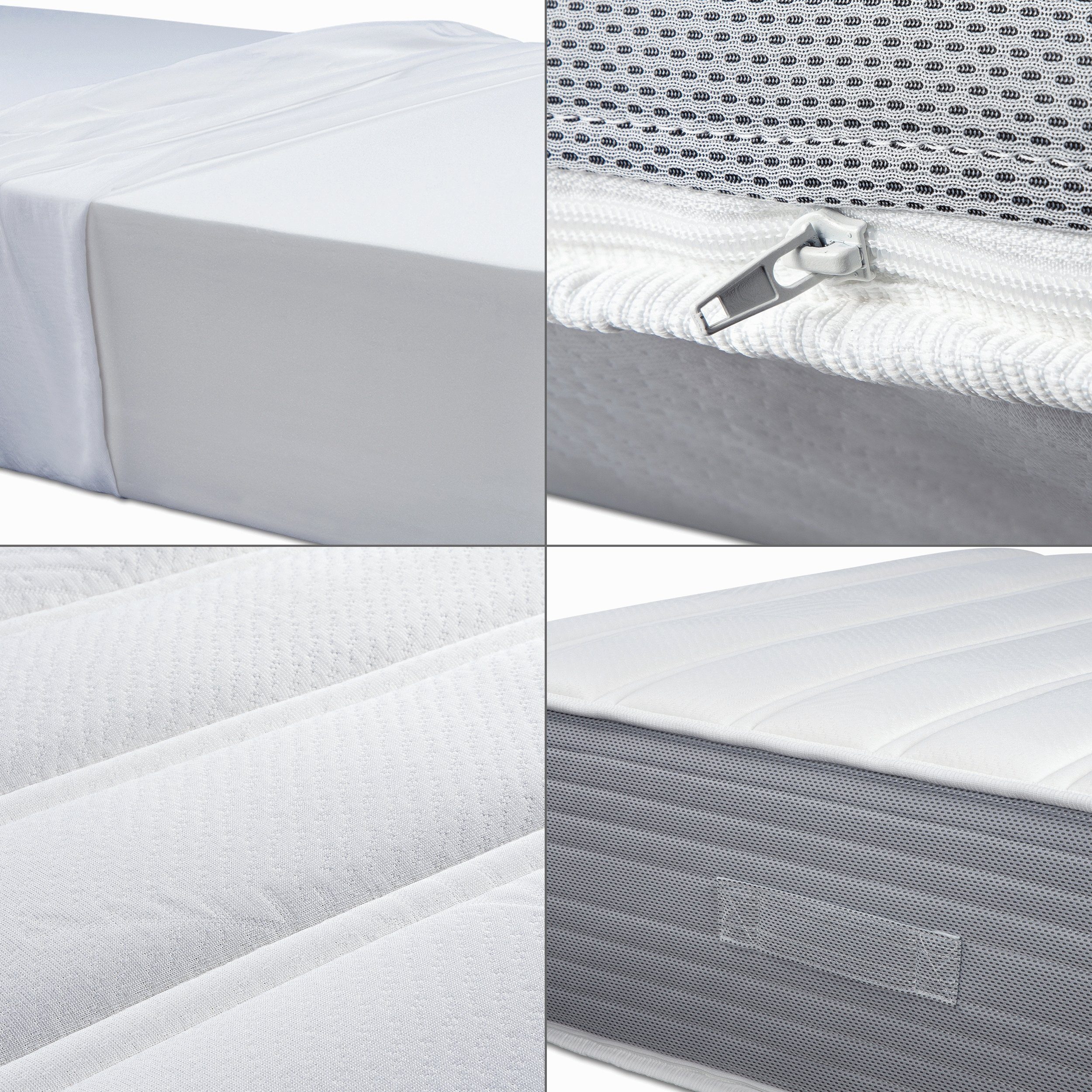 Kaltschaummatratze, ALX - Deluxe, 30 cm hoch, Boxspringbett Matratze mit Wellenschnitt, Viscoschaum-Wendematratze