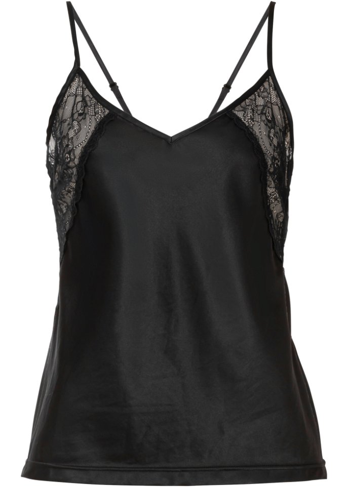 Seiden Top mit edler Spitze