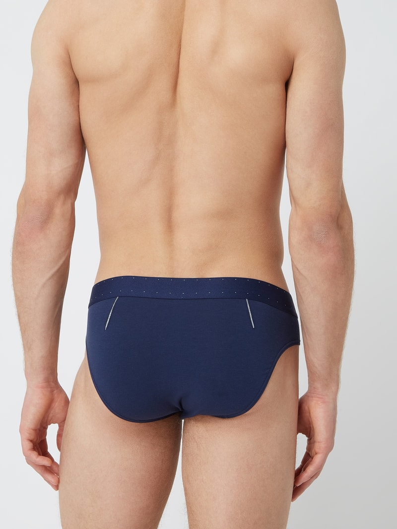 Slip mit Stretch-Anteil im 2er-Pack Modell 'The Superhero' in dunkelblau