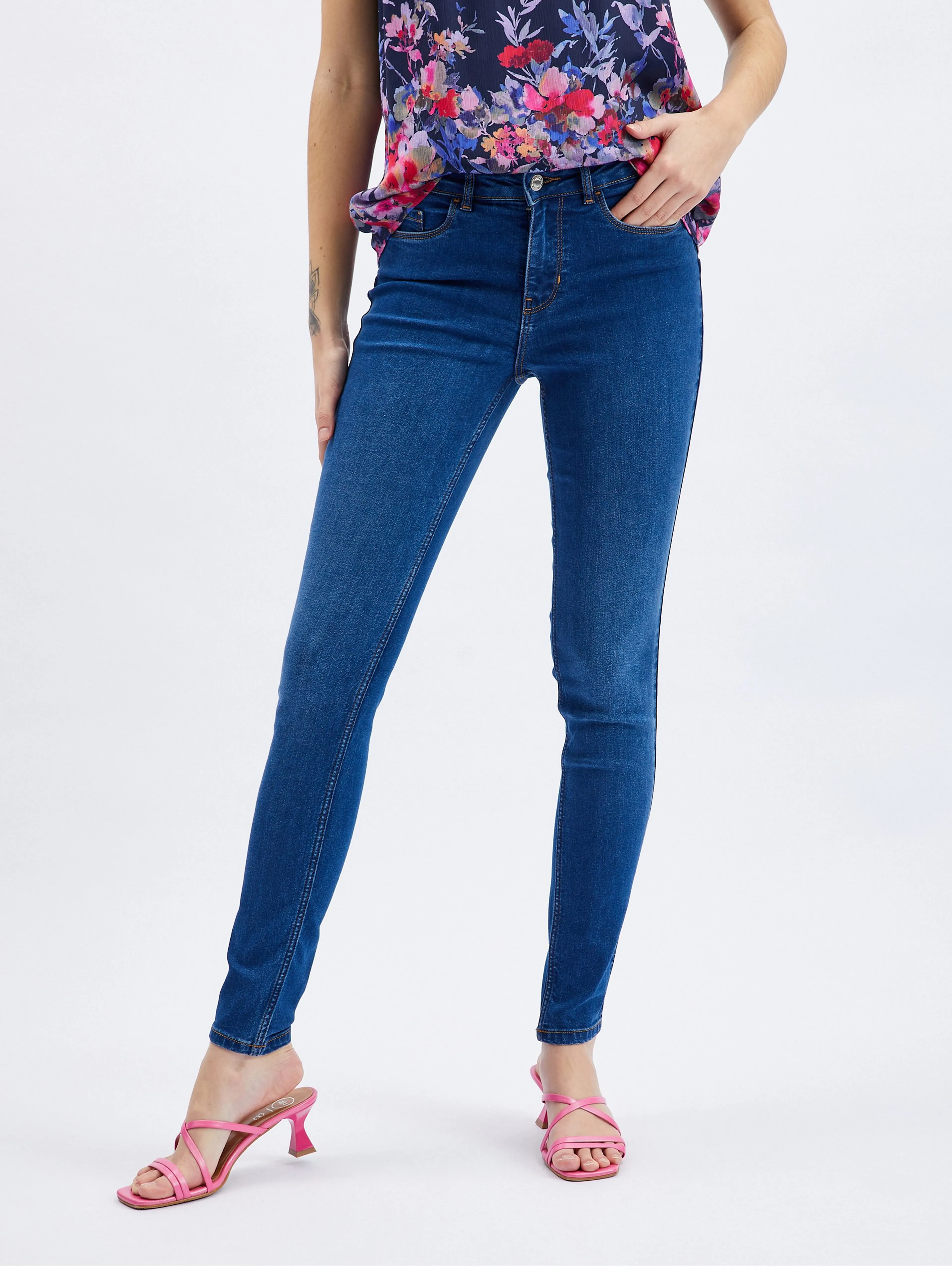 Blaue Damen-Skinny-Jeans ORSAY