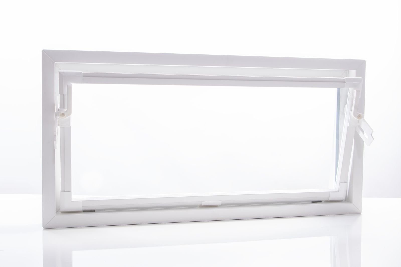 ACO Severin Ahlmann GmbH & Co. KG Kellerfenster ACO 80cm Nebenraumfenster Kippfenster Isoglasfenster Fenster weiß Kellerfenster, wärmeisolierende Kunststoff-Hohlkammerprofile