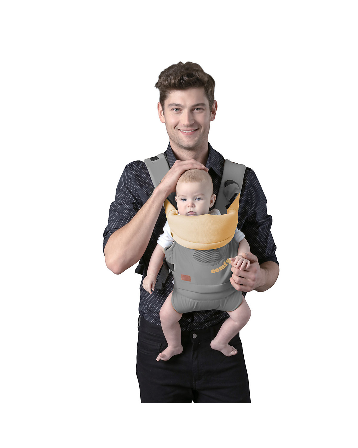 Babytrage Comfy 3 in 1 Bauch- und Rückentrage 4 Positionen bis 9 kg ab Geburt Babytragen